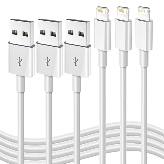 [Apple MFi Certified] Lightning Cable 3-Pack 3FT/0.9m iPhone Cable For iPhone 14 13 12 11 Pro XR X 8 7 6 Plus SE iPad and More