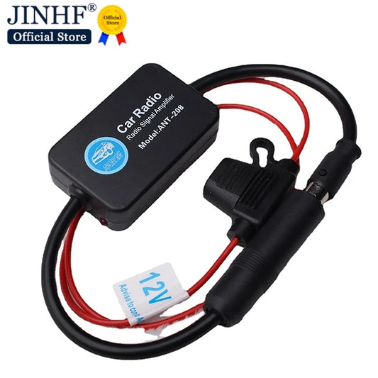 1 set AM FM Radio Anti-interference Enhance Auto Electronic Accessories 12V For ANT208 Car Antenna Signal Amplifier Set