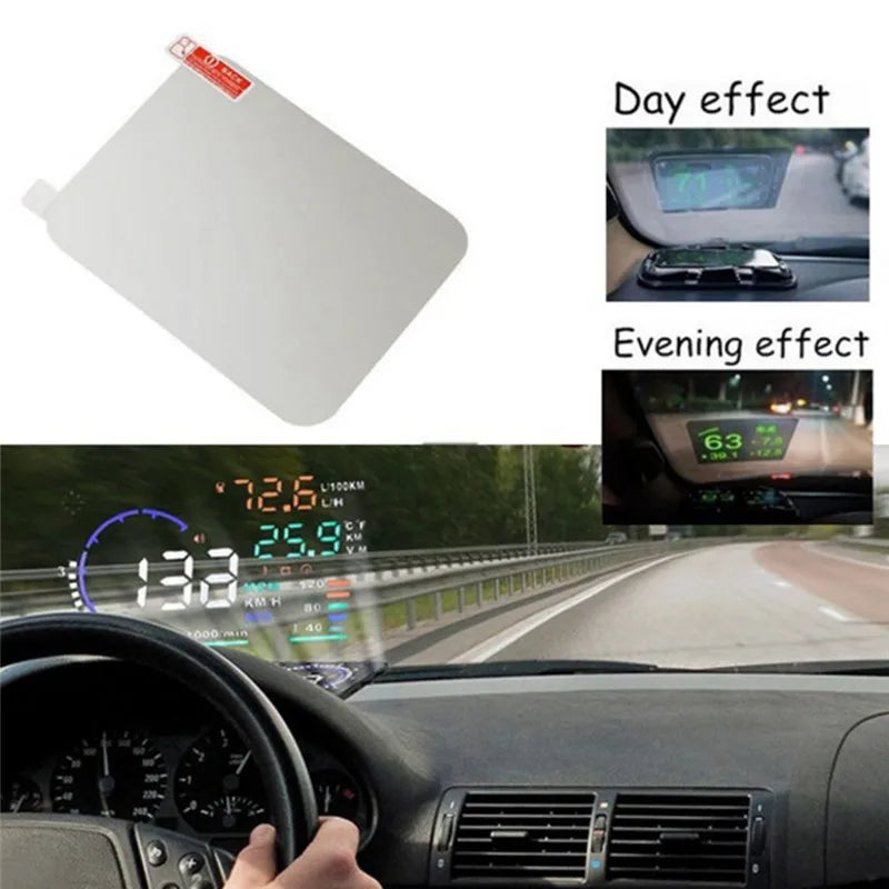 1 Pc Beschermende Reflecterende Screen Verbruik Overspeed Display Auto Styling Auto Hud Reflecterende Film Head Up Display