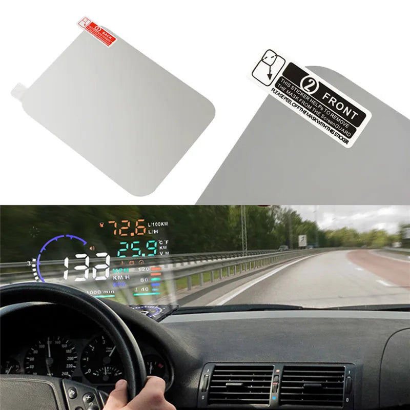 1 Pc Beschermende Reflecterende Screen Verbruik Overspeed Display Auto Styling Auto Hud Reflecterende Film Head Up Display